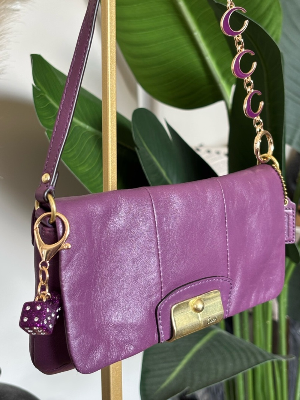 💜🎲Y2k COACH Kristin Large Wristlet Mini Bag🎲💜